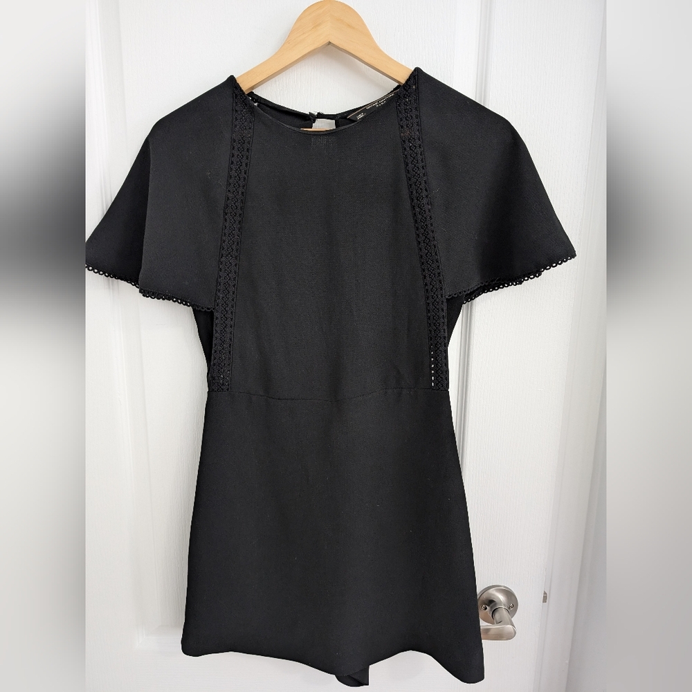 Zara Women's Black Skort Jumpsuit - Size Small
